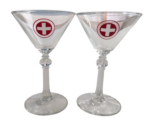 Bicchiere martini croce rossa - croce,