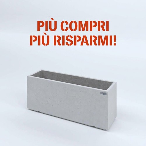 Fioriere cemento lisce - in,