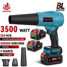 SOFFIATORE A BATTERIA TURBO FOGLIE VENTOLA PER GIARDINO 3 VELOCITÀ VARIABILI