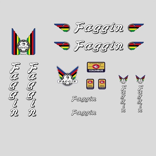 Faggin bicycle decals adesivi - decals,