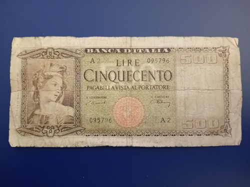 Banconota 500 lire - 500, "italia