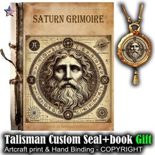Antique Book Saturn Grimoire Black Magic Esotericism Manual Occult Occultism Bid