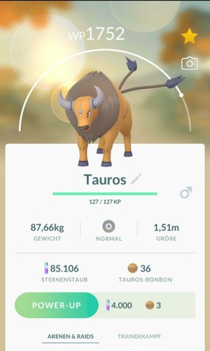 Pokémon tauros go - pokémon,