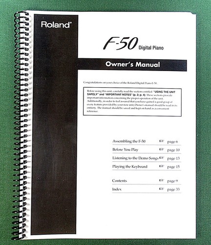 Roland owner s - f-50, owner's