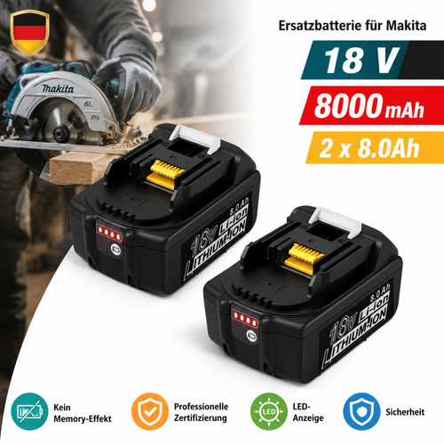 18v 8000mah per batteria - 8000mah,