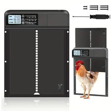 Porta Automatica per Pollaio in Lega Di Alluminio Con Display Led Ampio Timer