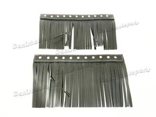 Pedale piede frangia nappa pelle nera per capo indiano