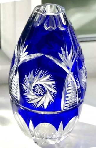 Antique blue bohemian crystal - antique,