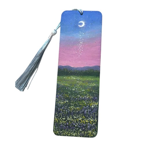 Wood bookmark hand painted - wood,