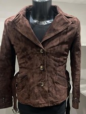 MERCEDES-BENZ Giacca in vera pelle usato donna woman Tg 44 MARRONE XYM665L