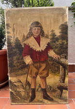 DIPINTO ANTICO OLIO SU TELA