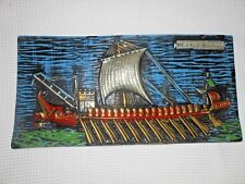 ROMAN CERAMIC ROWING BOAT VINTAGE 50'S - TRIREME ROMANA CERAMICA ANNI 50