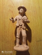 pastore napoletano in terracotta modellato a mano cotto in forno x ceramica