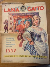 Lana Gatto Calendario 1957 Biella