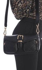 WOMENS BLACK TWINSET BUCKLE