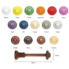 REGGIAMBRASSE REGGITENDA IN LEGNO PER TENDA BASTONE VARI COLORI AMBRASSE PORTA