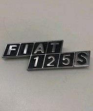 FIAT 125S  fregio  posteriore badge stemma logo targhetta scritta IN METALLO 
