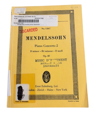 Mendelssohn piano concerto d - piano, 2