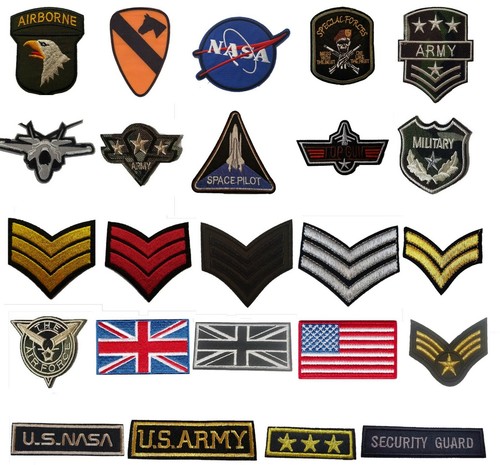 Military style embroidered - military,