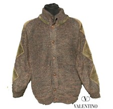 Cardigan giacca lana bomber Valentino vintage maglia bottoni retrò taglia M 48 50
