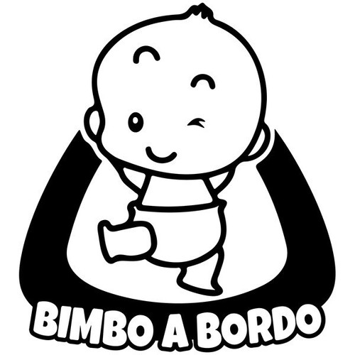 Adesivo auto bimbo bordo - a,