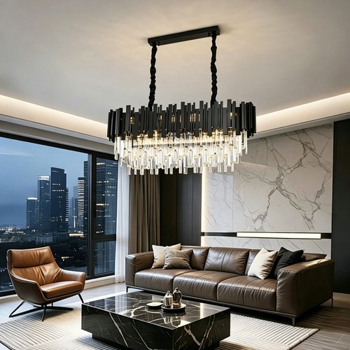 Lampadario cristallo quadrato