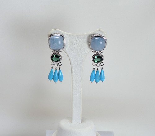 925 silver earrings - silver,