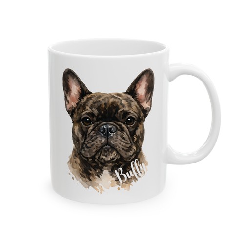 Tazza cane acquerello bulldog - cane,