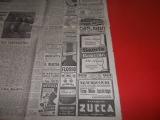 PUBBLICITA 1946   E' RITORNATO, VINO MARSALA FLORIO   GANCIA GANCINO