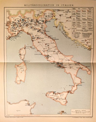 Antica mappa 1901 dislocazioni - mappa,