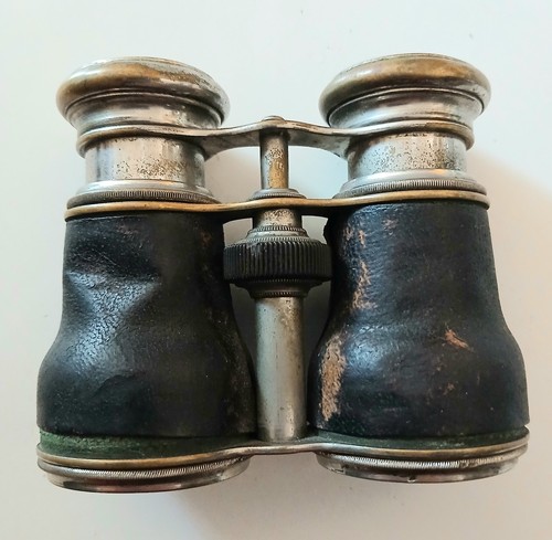 Binocolo antico con bussola - binocolo,