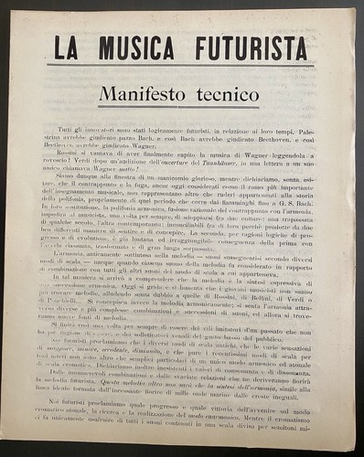 Musica futurista manifesto - futurista.,
