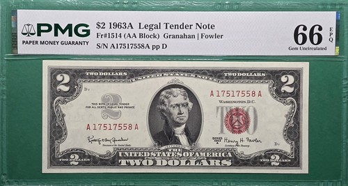 1963a banconota corso - $2,