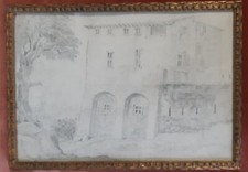 disegno antico paesaggio con