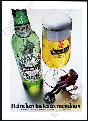Bottiglia birra heineken 1971 - bottiglia,