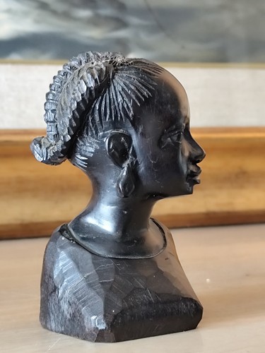 Scultura ebano massiccio busto - massiccio,