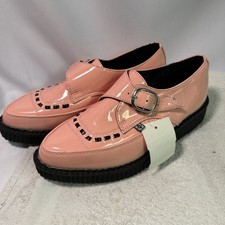tuk peachy pink patent monk