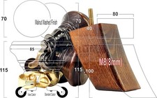 2x Piedini Divano Mobili Ruote