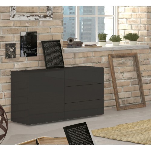 Credenza antracite lucida 110 - credenza,