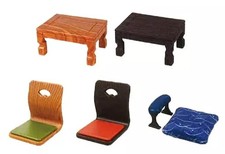 Minifigure tutti i 5 tipi set "Mini tavolo basso/sedia mascotte 5"