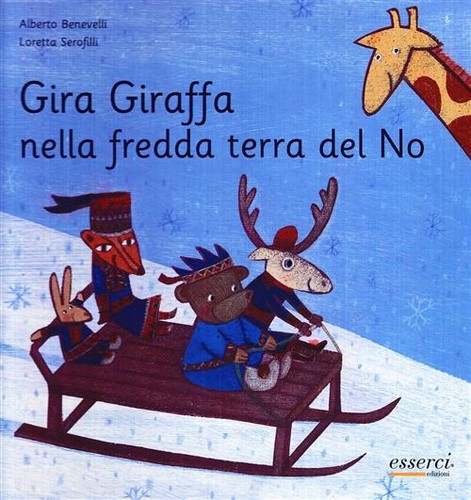 Gira giraffa nella fredda
