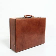Valigetta da ufficio vintage 24H rigida chiusura combinazione Cagiva in pelle
