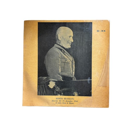 Benito mussolini disco - disco, storico