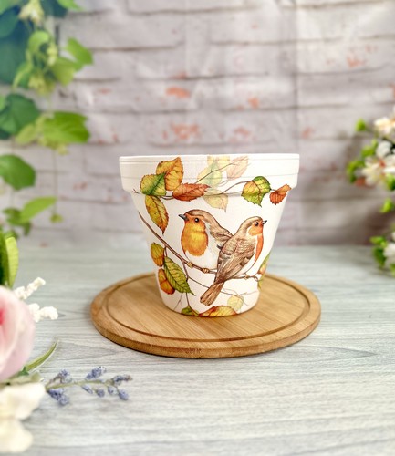 Vaso fiori pettirosso - fiori, di