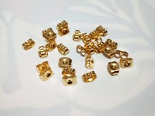 10coppie Ferma orecchini  Farfalla in acciaio inox colore dorato 6x4mm