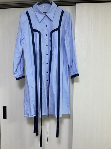Abito camicia manica lunga blu