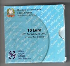 ITALIA 2005 MONETA FDC ARGENTO DA 10 EURO 60° ANNIVERSARIO DELL'O.N.U. ONU