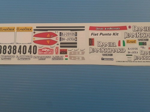 Decal fiat punto kit - 1/24,