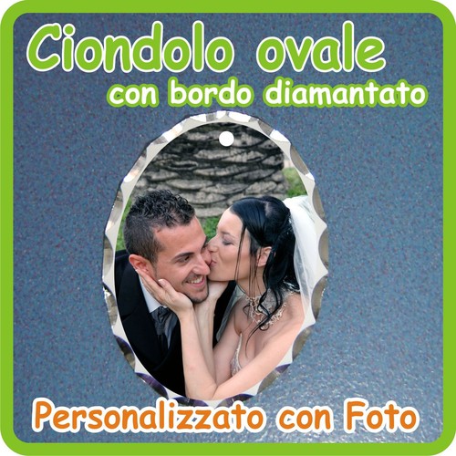 Ciondolo ovale diamantato - ciondolo,