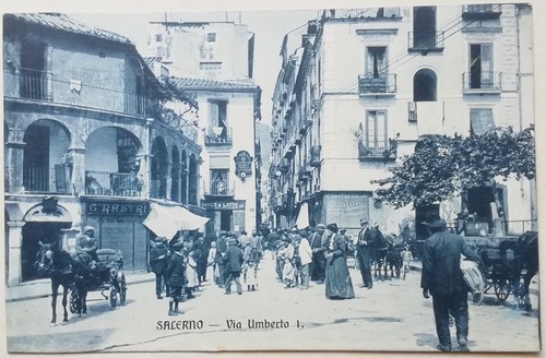 Cartolina salerno via - salerno,